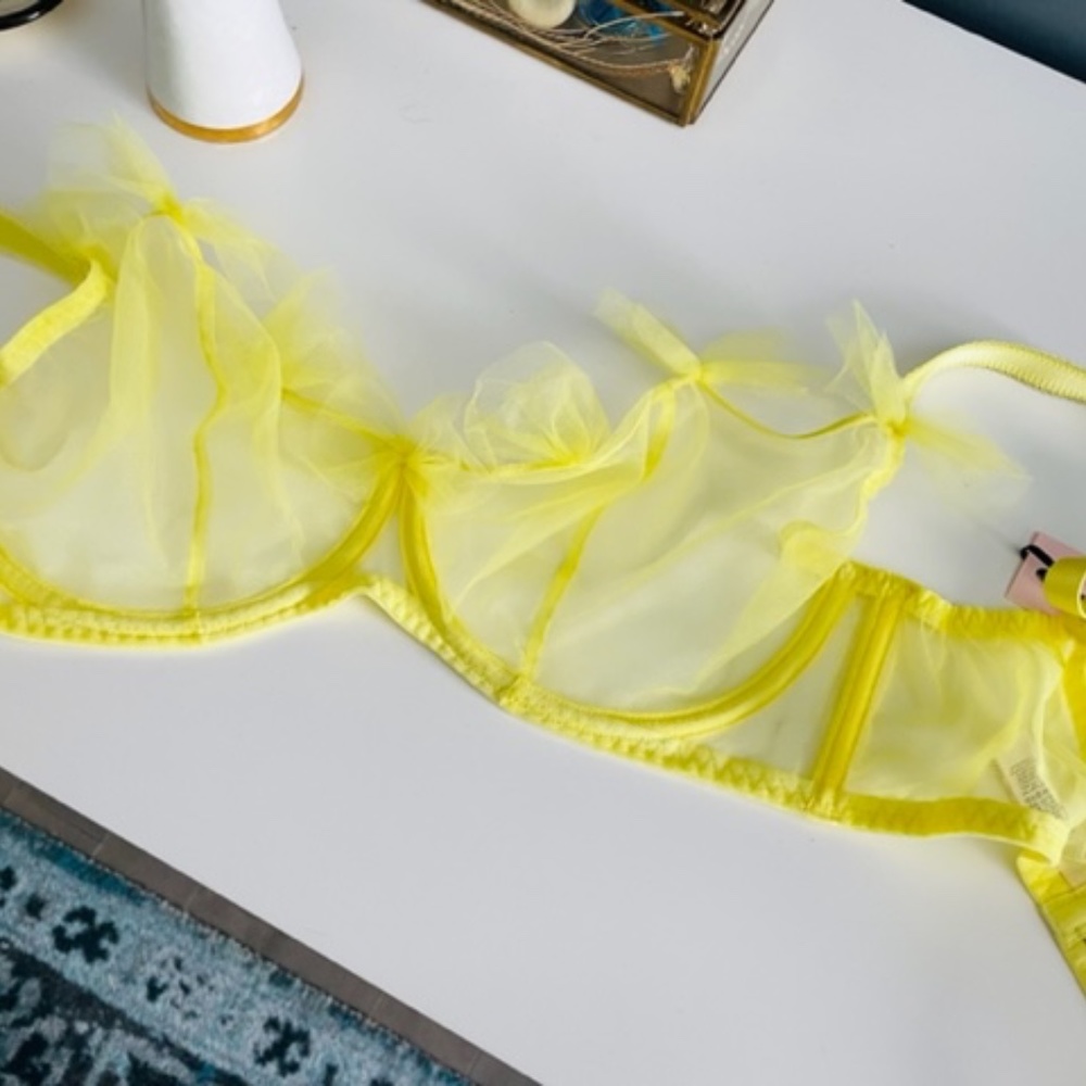 Agent Provocateur Lemon Yellow Fawn Bra and Thong